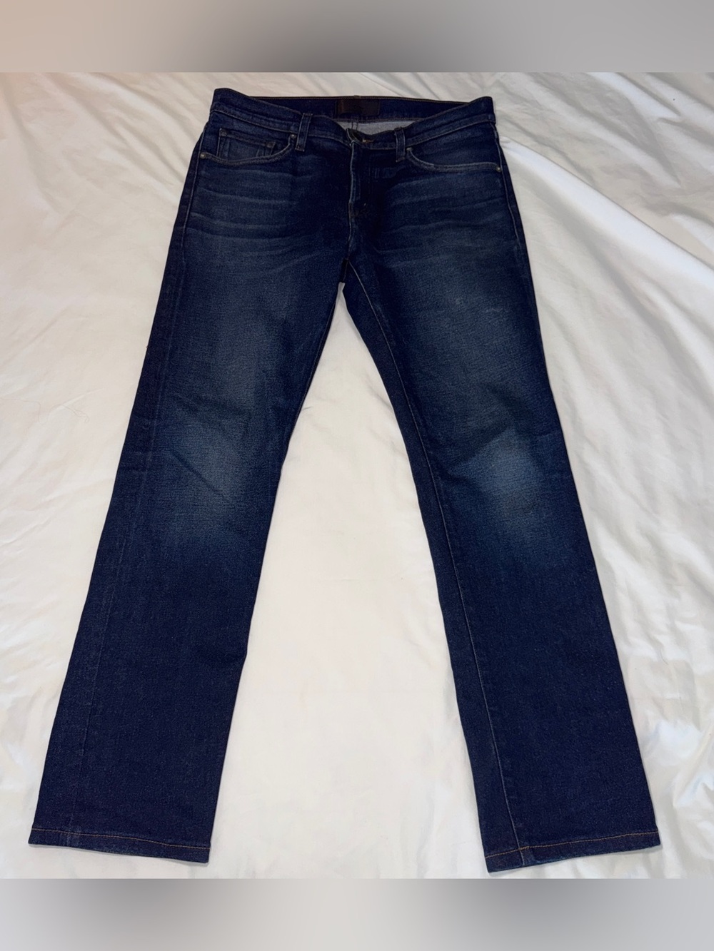 J Brand Womens 32 Dark Wash Straight Leg Jeans Made USA Premium Denim Blue